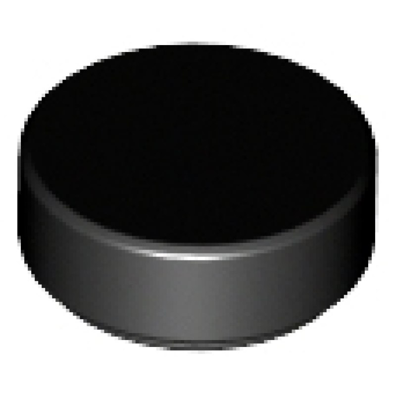Tegel, Rond 1x1 Black